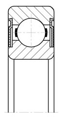 Подшипник полуоси ГАЗ-31029,3302 закрытый (ГПЗ)
